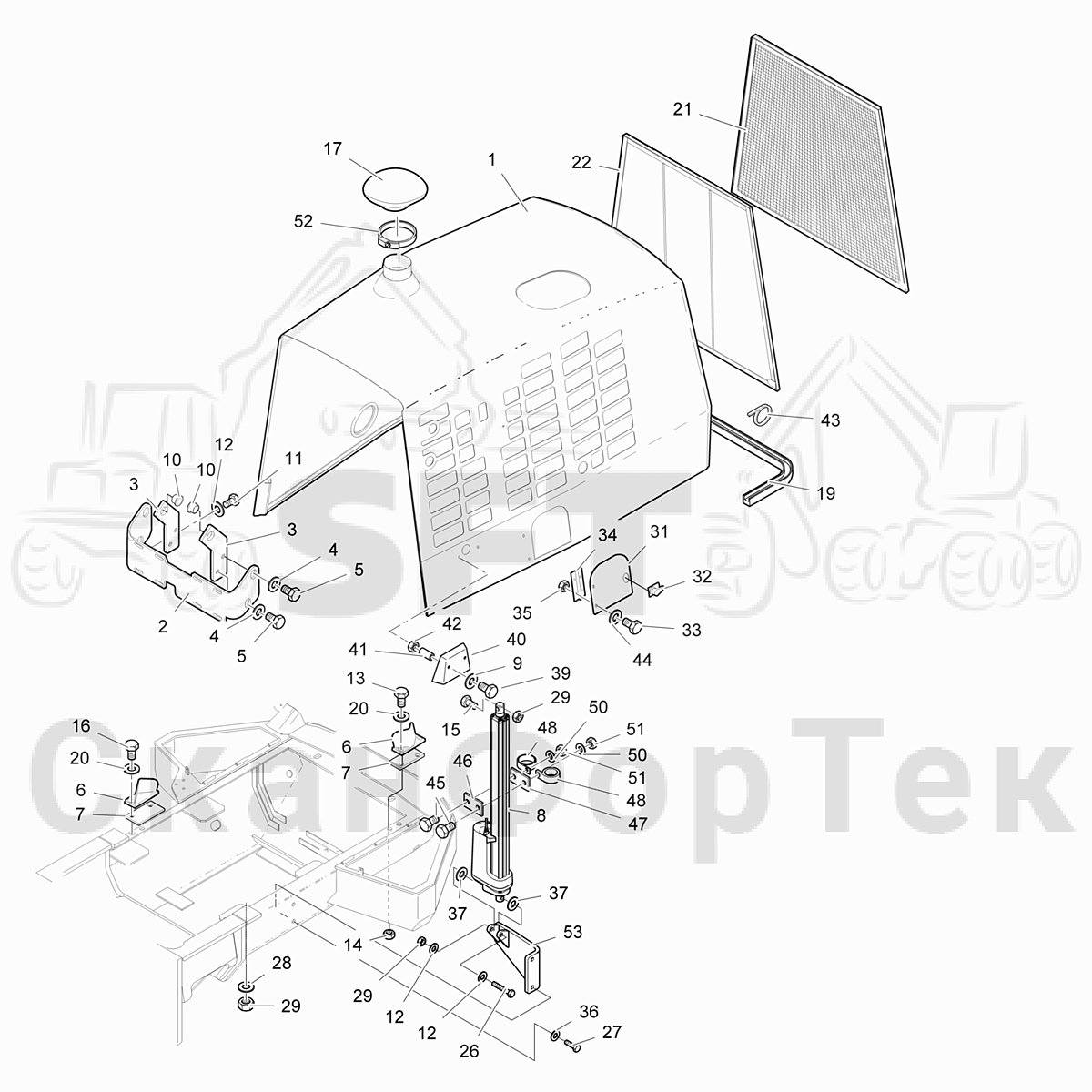 Капот двигателя Крышка | СканФорТек