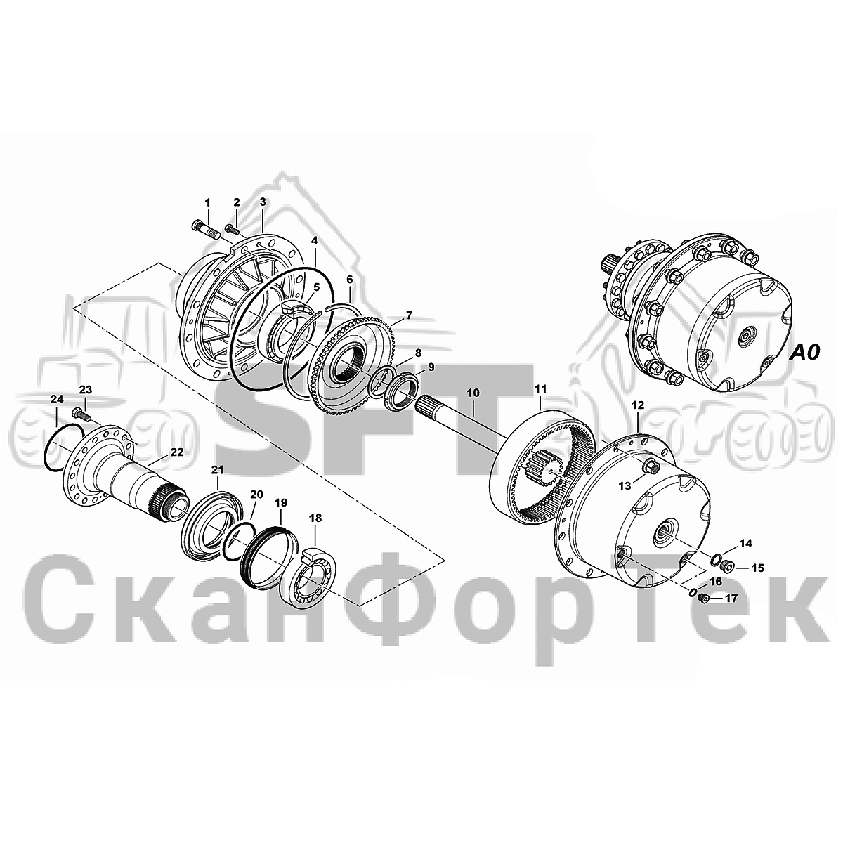 Ось колеса | СканФорТек