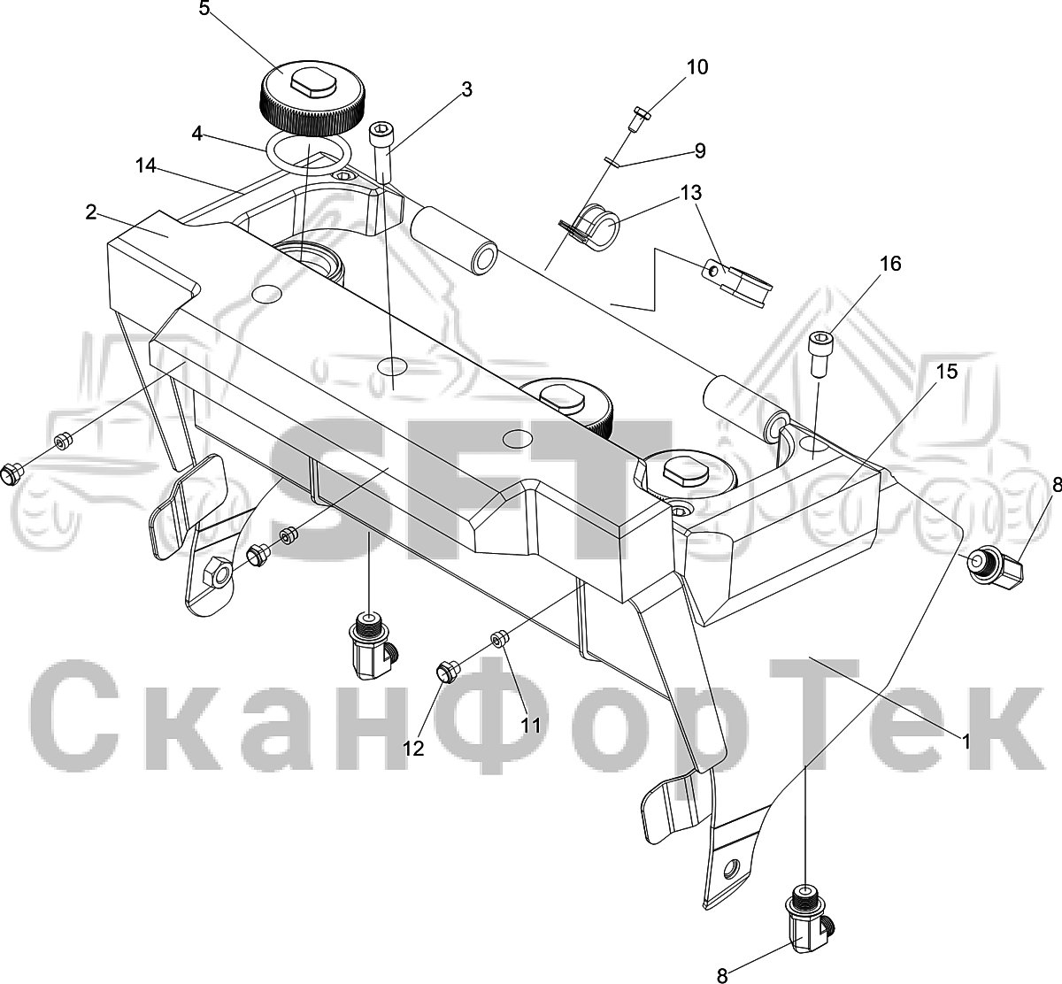 Бак цветовой маркировки/Маслобак 1144016187- | СканФорТек