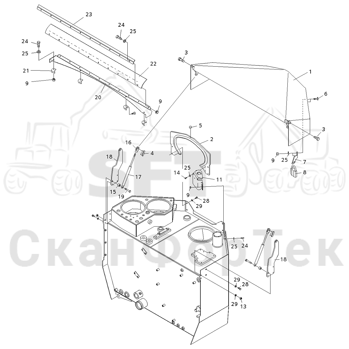 Защитные крышки бака гидравлического масла | СканФорТек