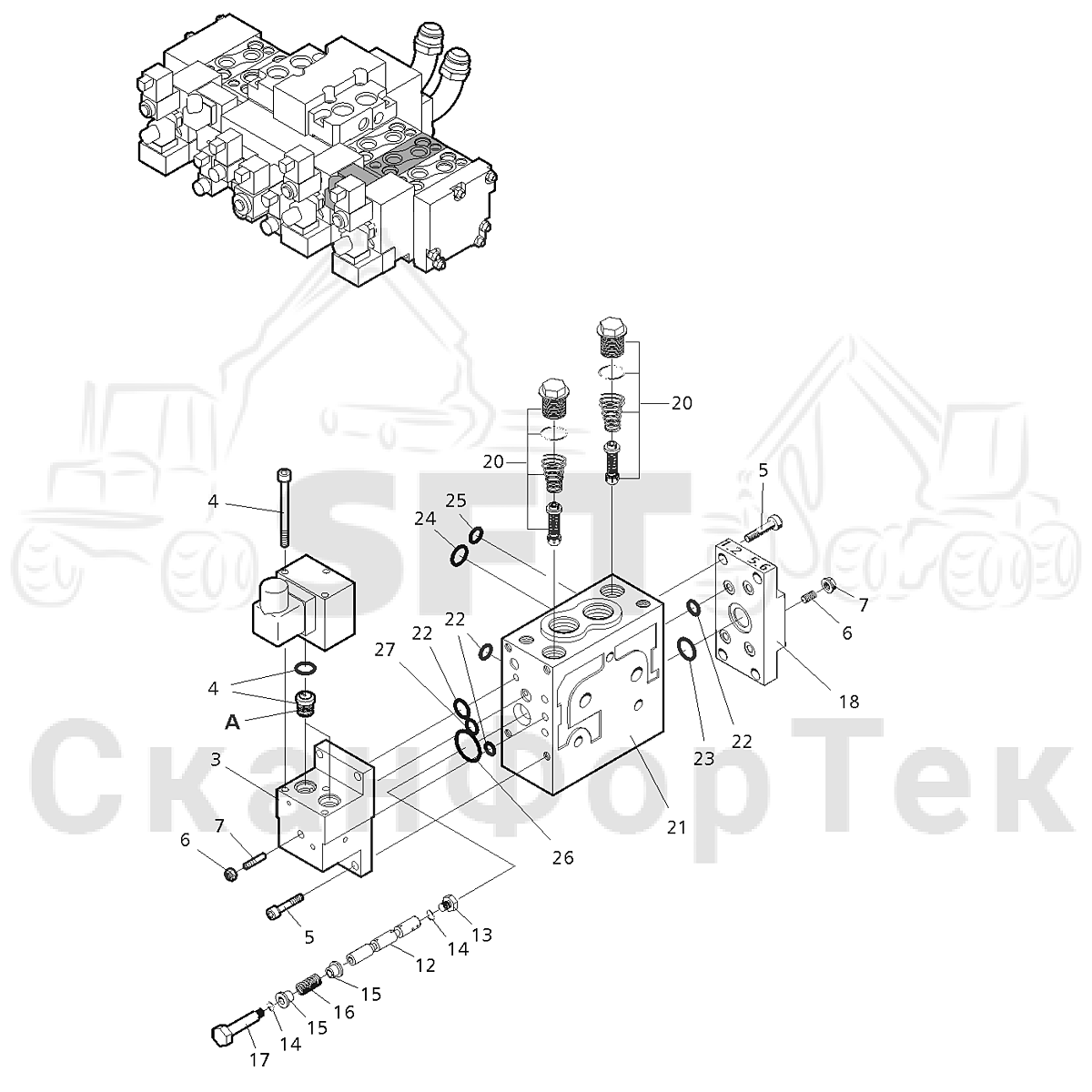 Клапан. Поворотное устройство Ch -111767 | СканФорТек