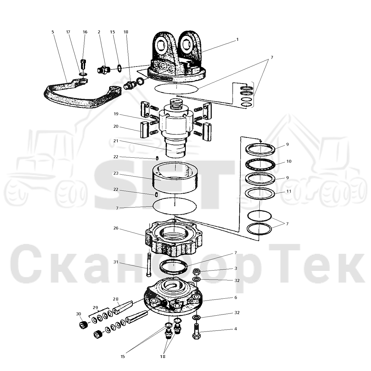 Поворотное устройство GV 6 RF | СканФорТек