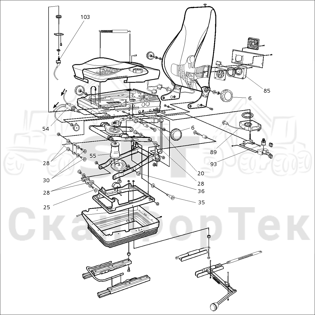Запасные части сиденья BE-GE | СканФорТек