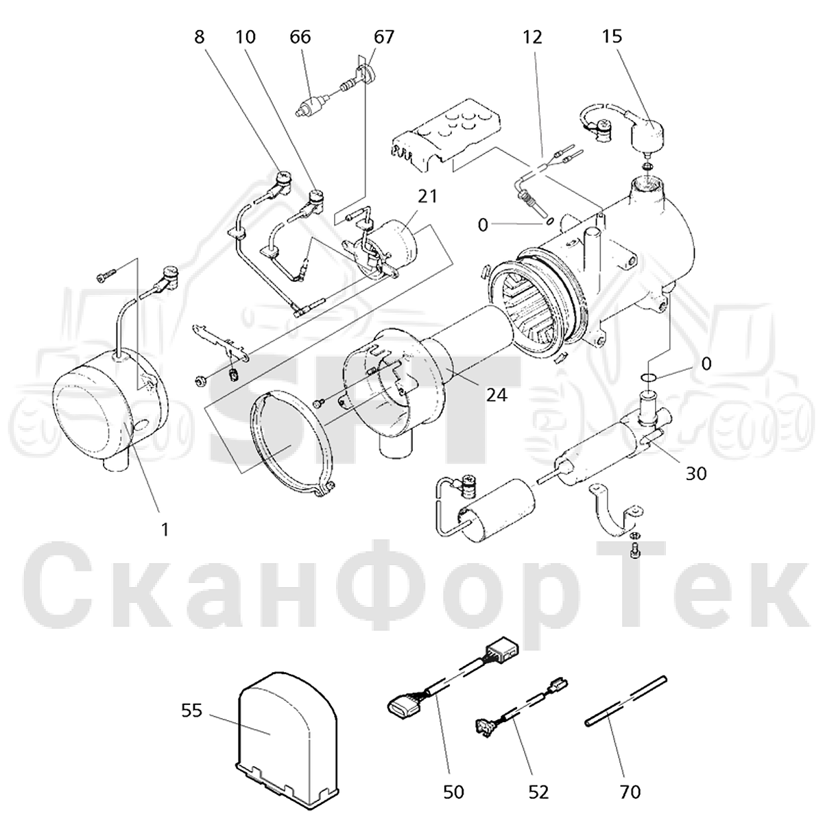 Запасные части подогревателя 90 S | СканФорТек