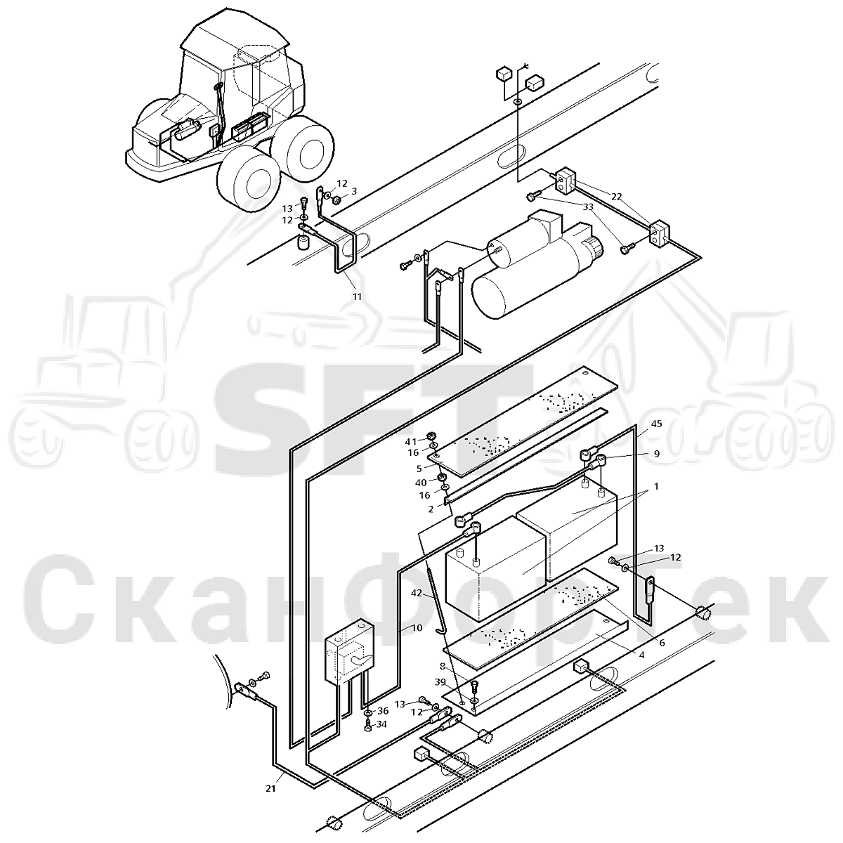 Комплект сетевого кабеля 140 А-час | СканФорТек