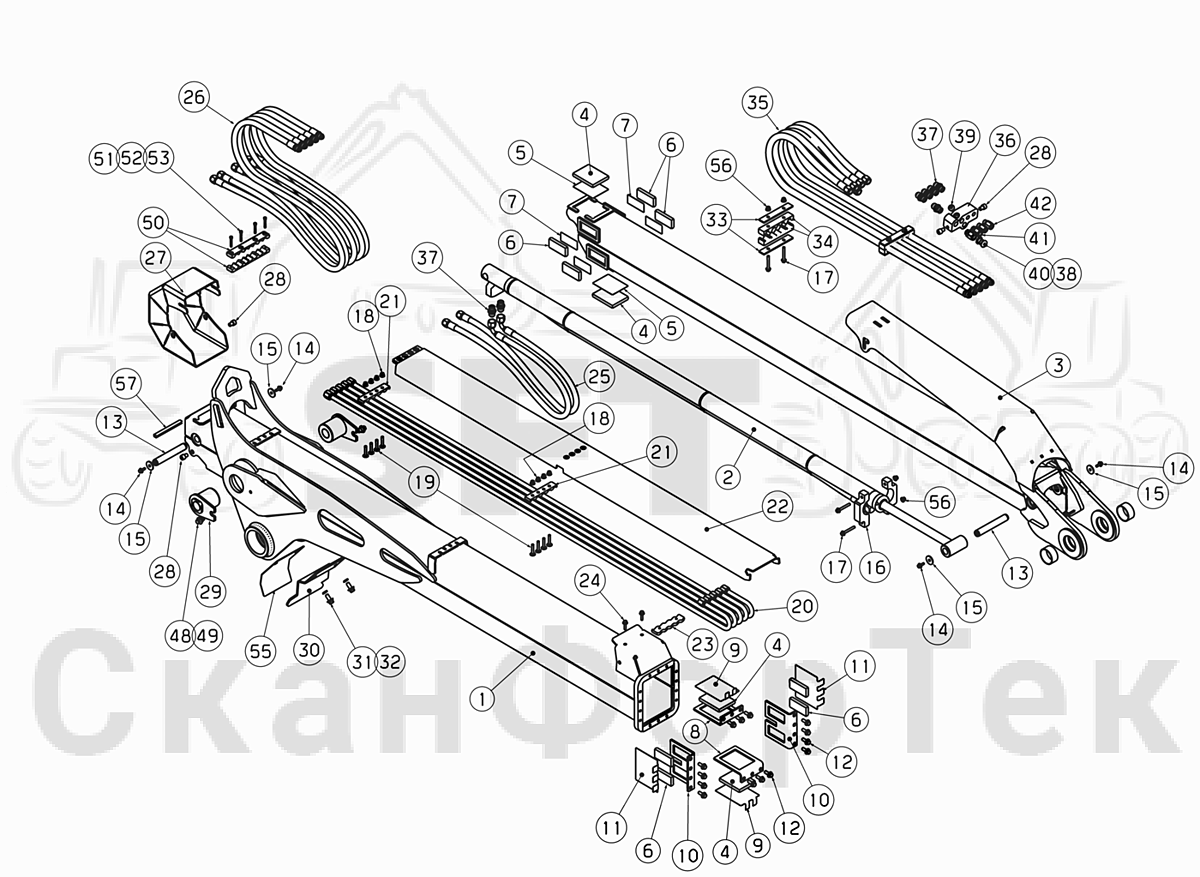 Телескопическая стрела V1198- | СканФорТек