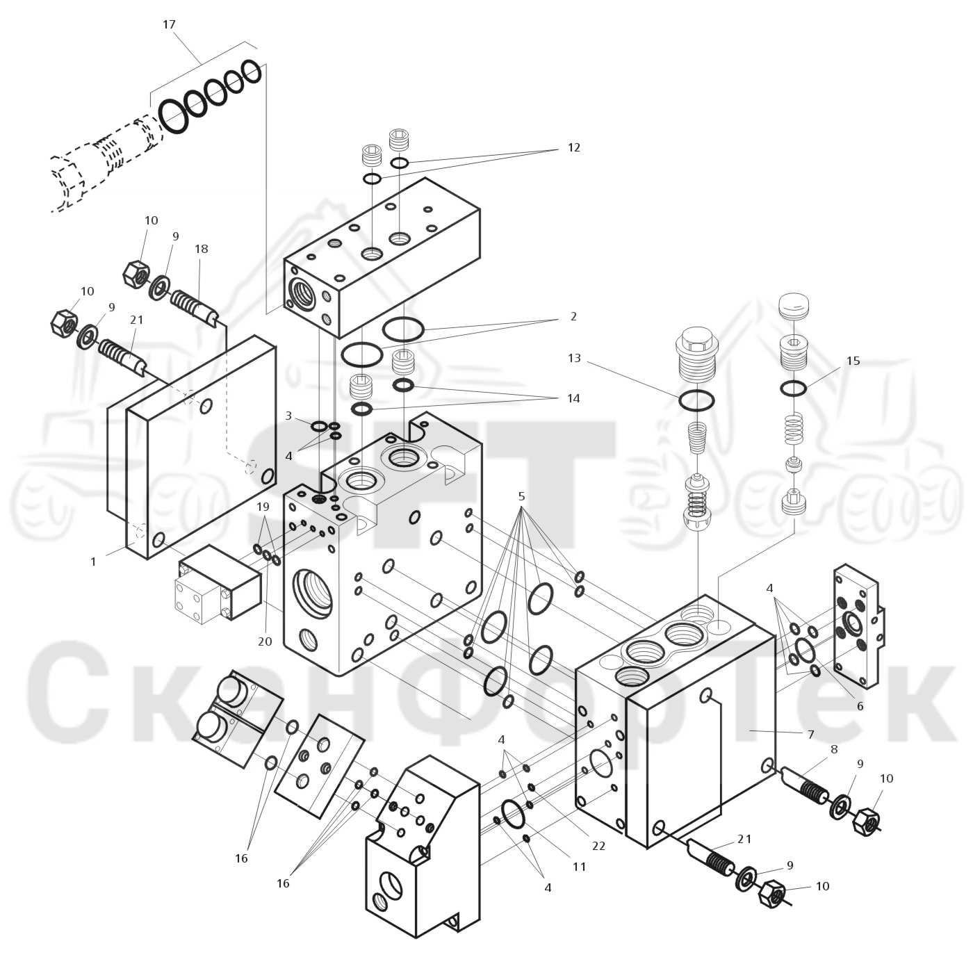 Схема: Комплект уплотнений