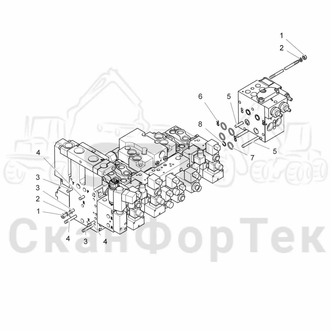 Схема: Комплект колец круглого сечения