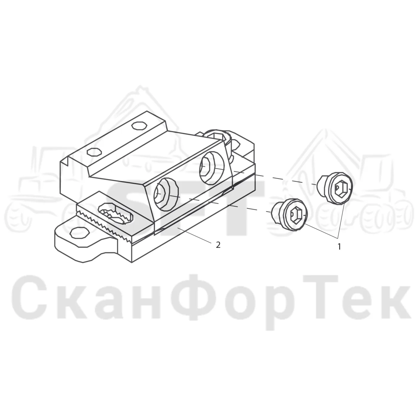 Схема: Гидравлическое оборудование цветовой маркировки · Блок