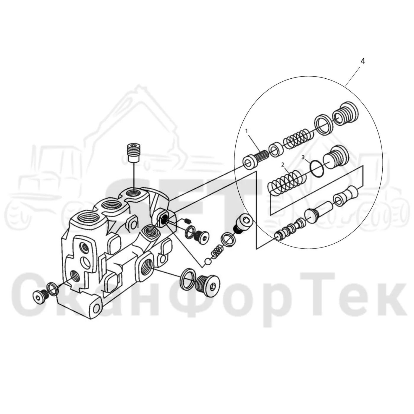 Схема: Торцевая секция