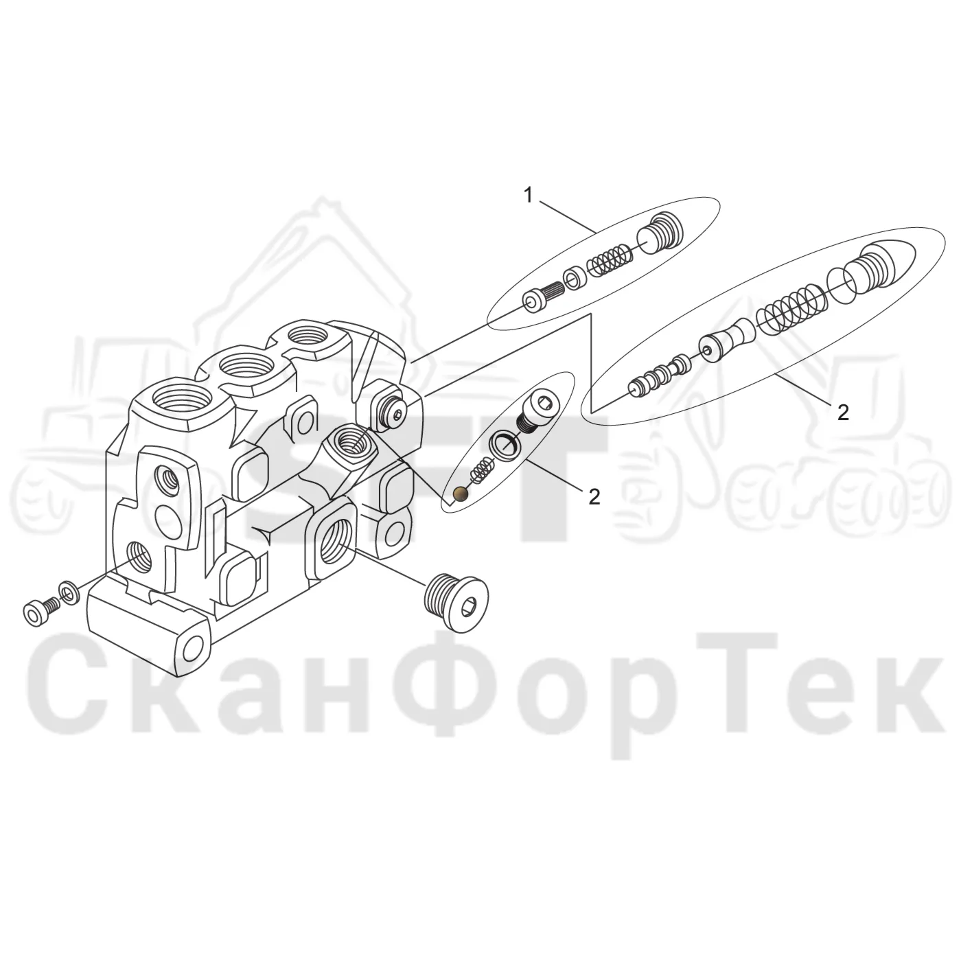 Схема: Торцевая секция
