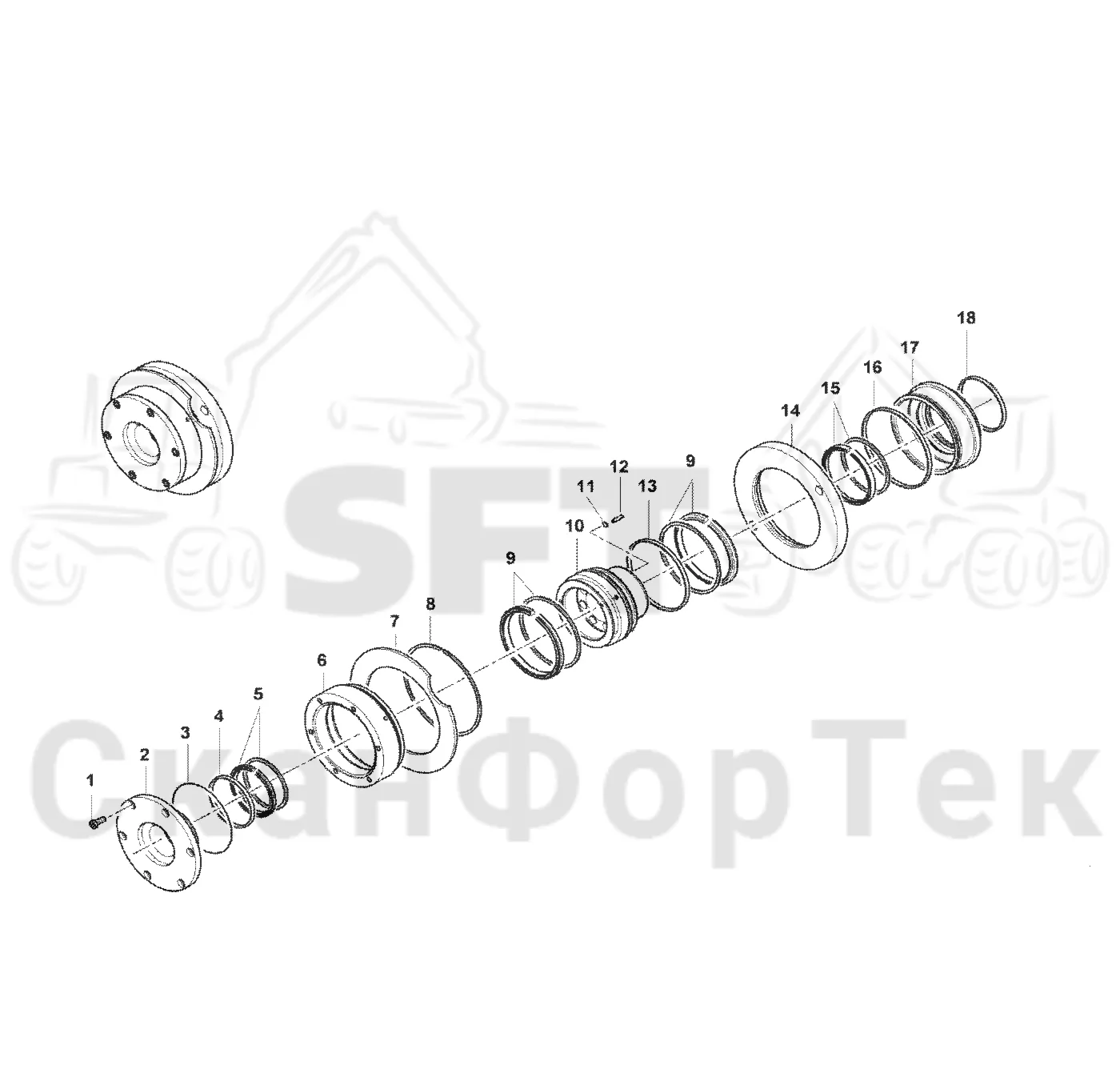 Схема: Тормозной цилиндр