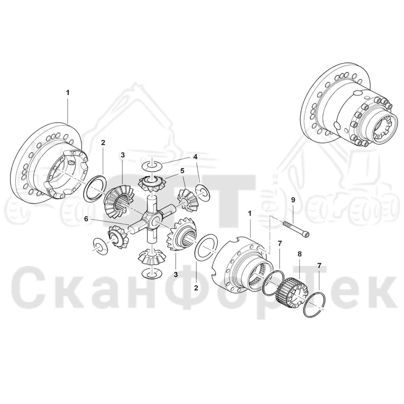 Схема: Differential housing