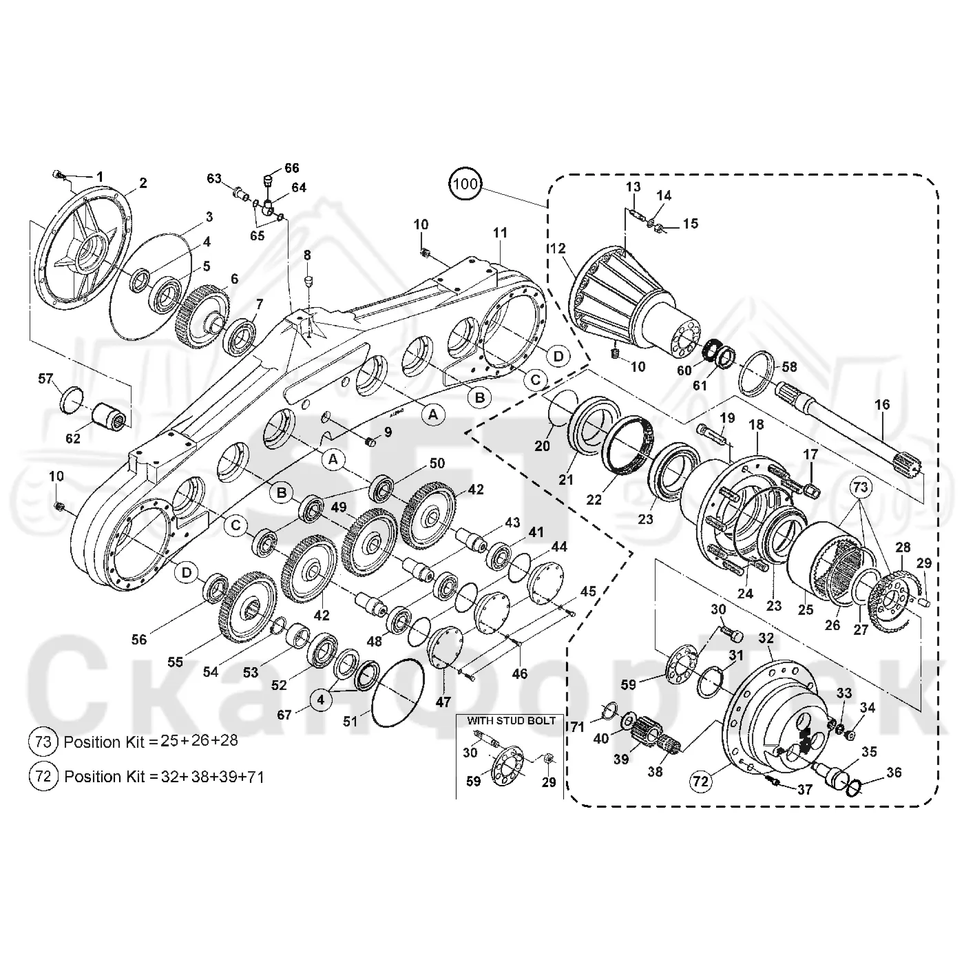 Схема: Корпус каретки