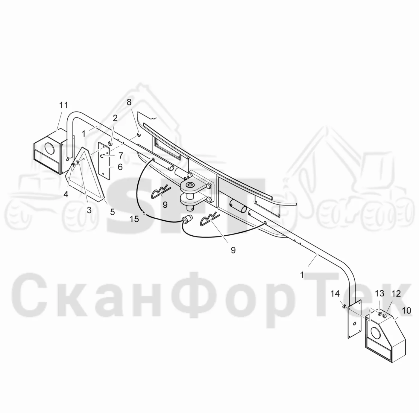 Схема: Фонари заднего хода