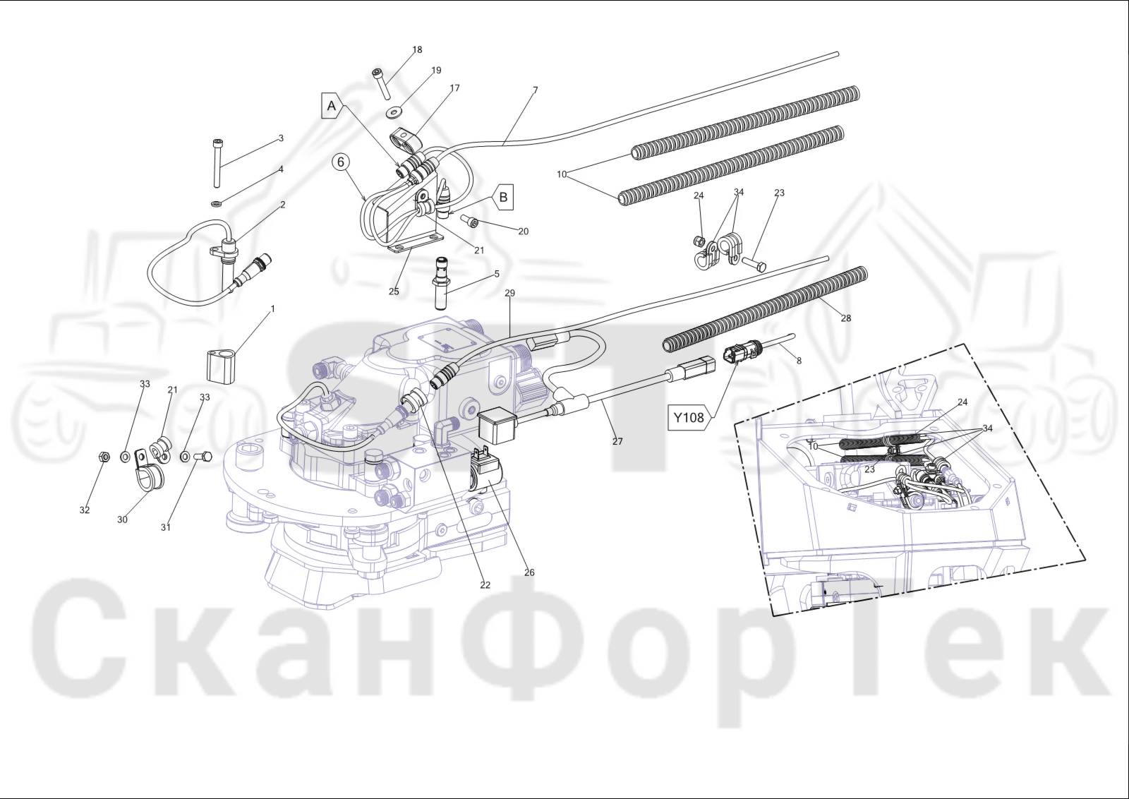 Схема: Электрооборудование устройства резки  1093020421-
