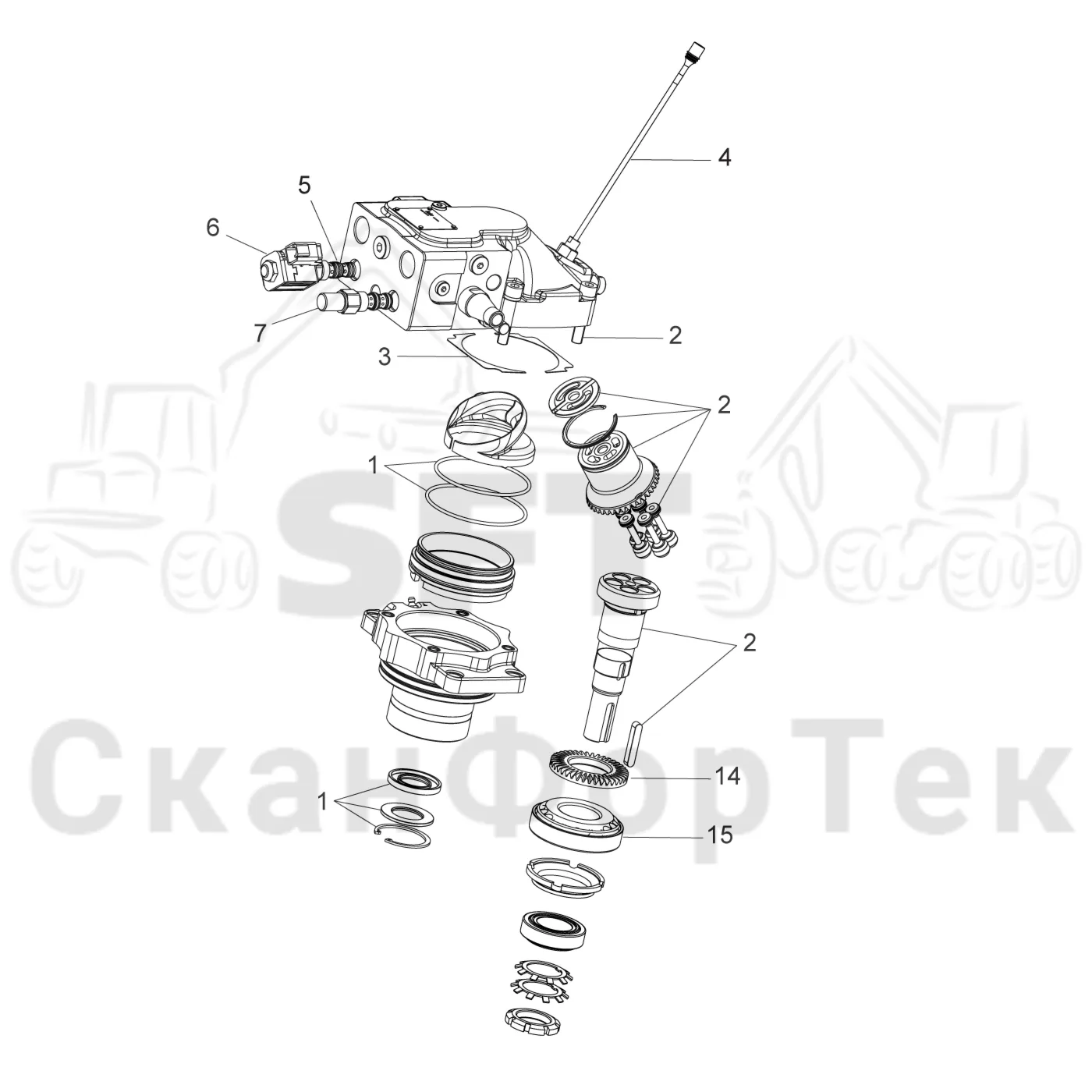Схема: Hydraulic motor,​ CTL 1093024308-