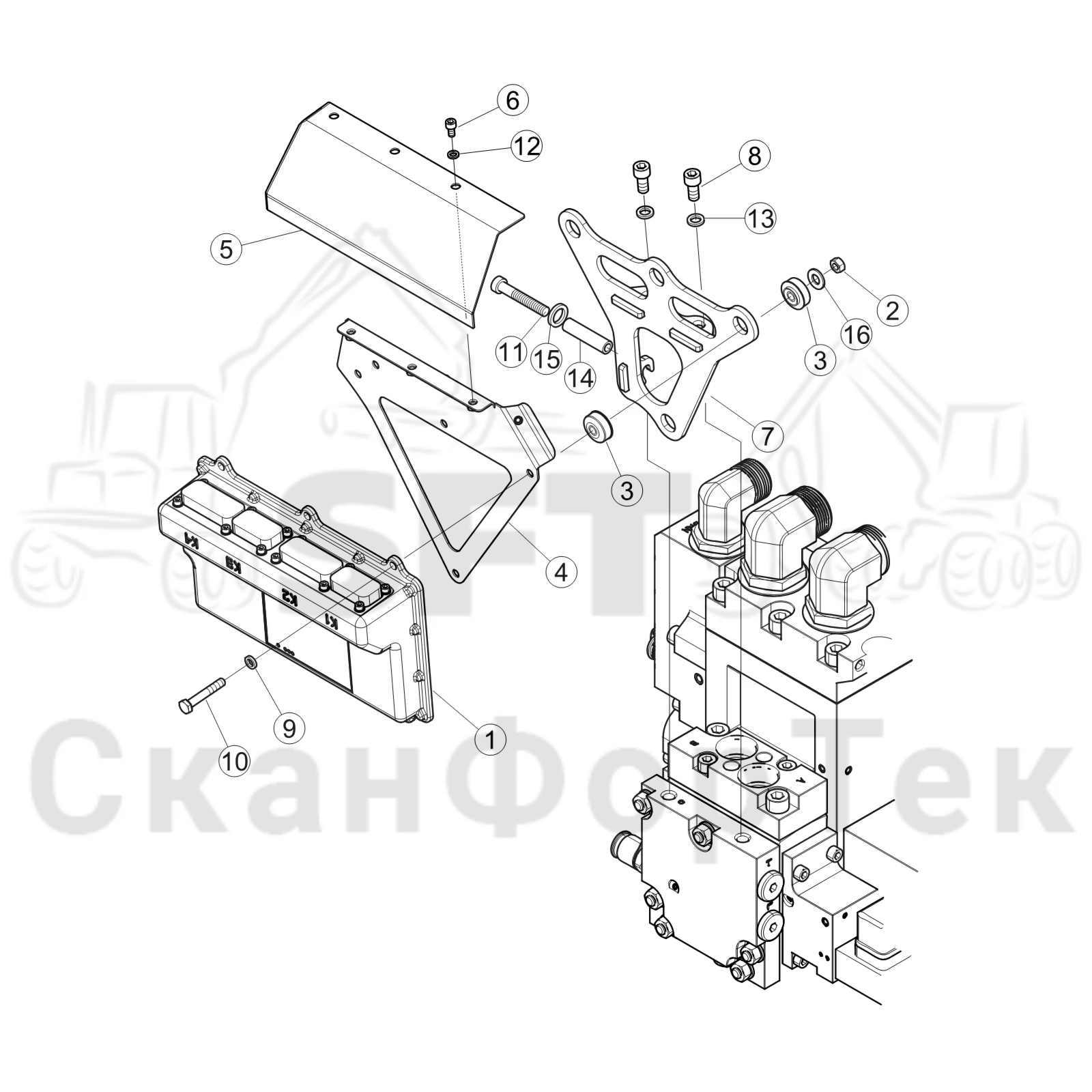 Схема: Блок компьютера 1093020401-