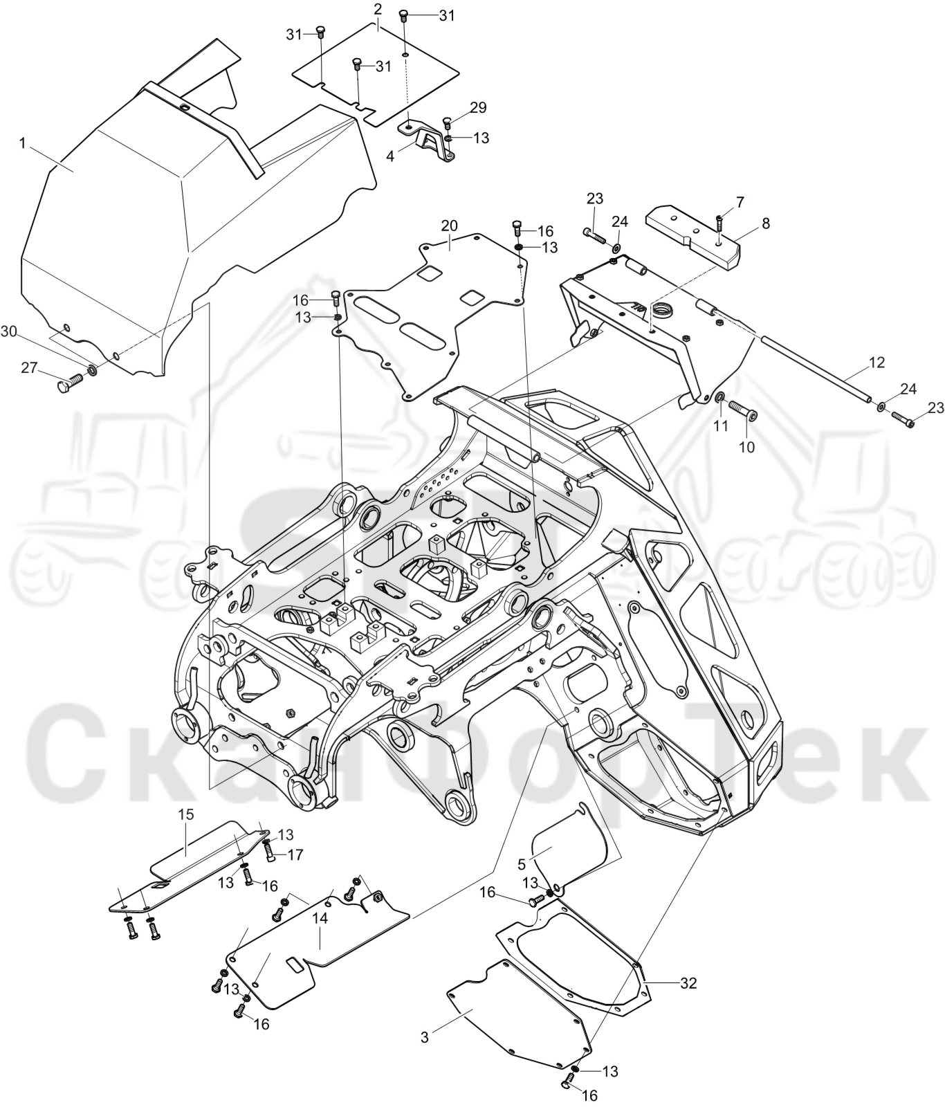 Схема: Капоты и крышки 1093016323-