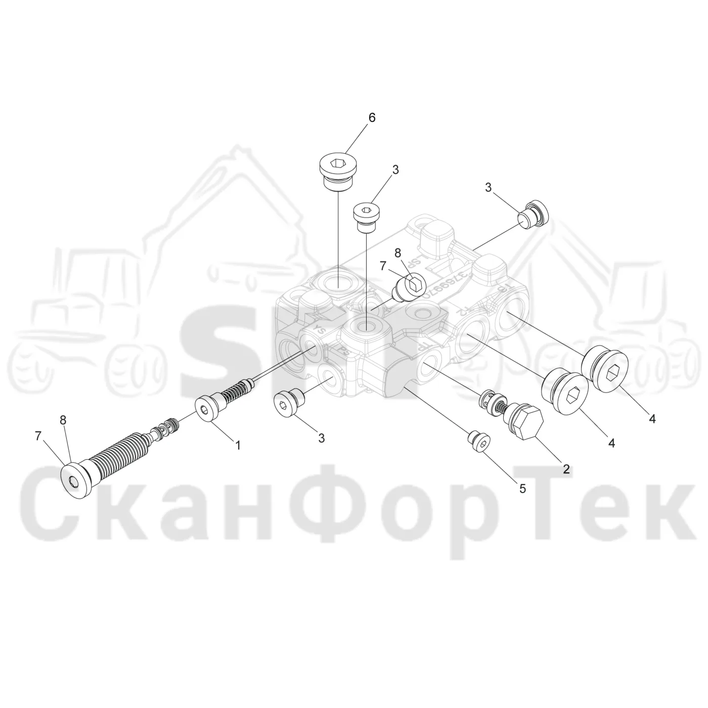 Схема: End section S05