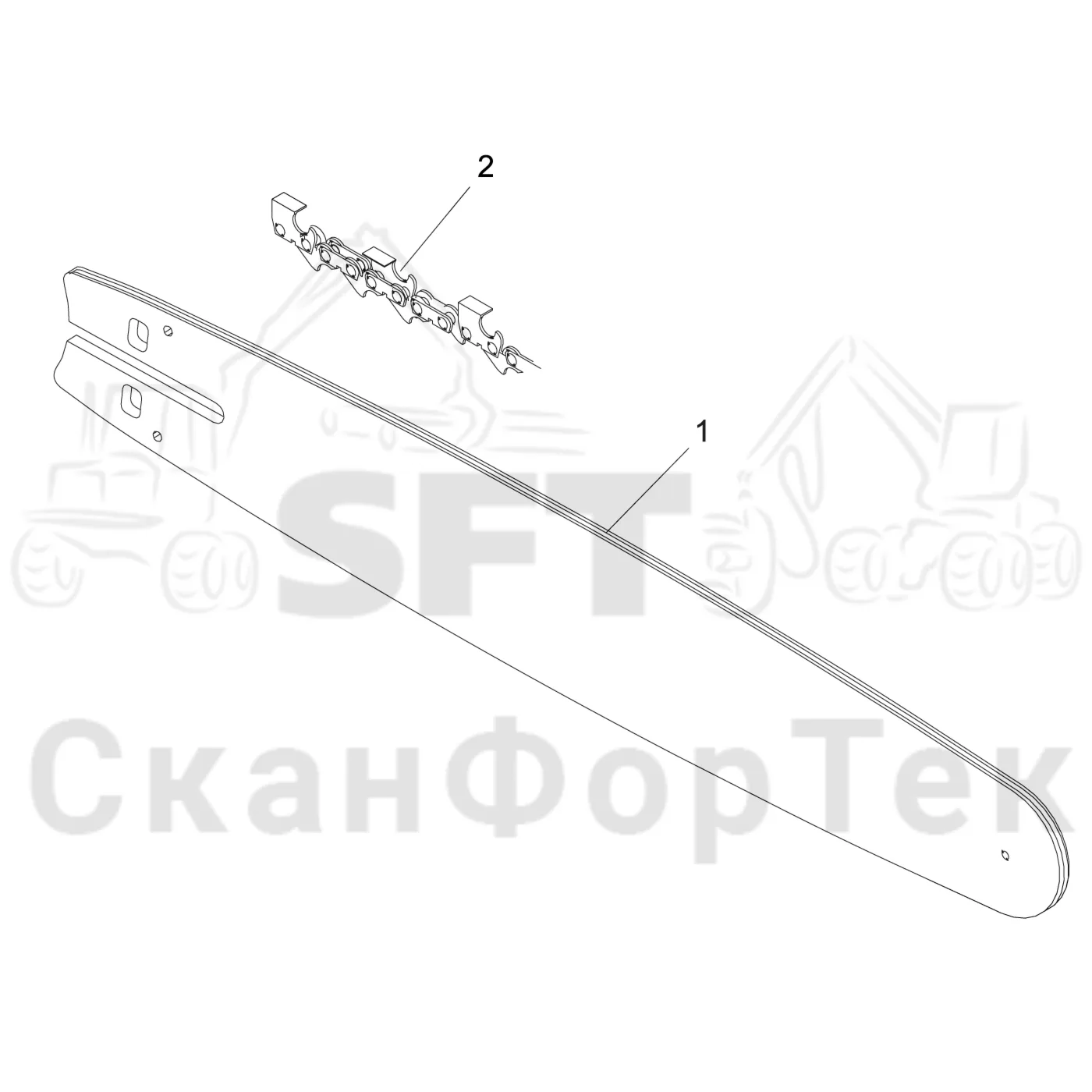 Схема: Стержень пилы 67 cm