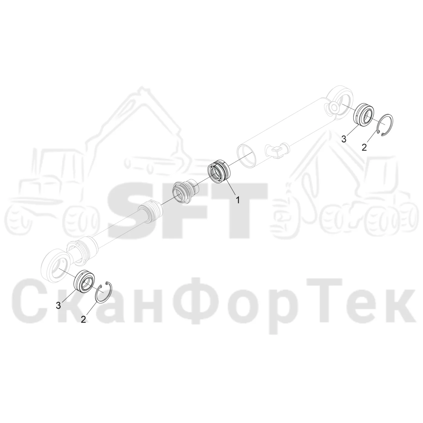 Схема: Запасные части цилиндра