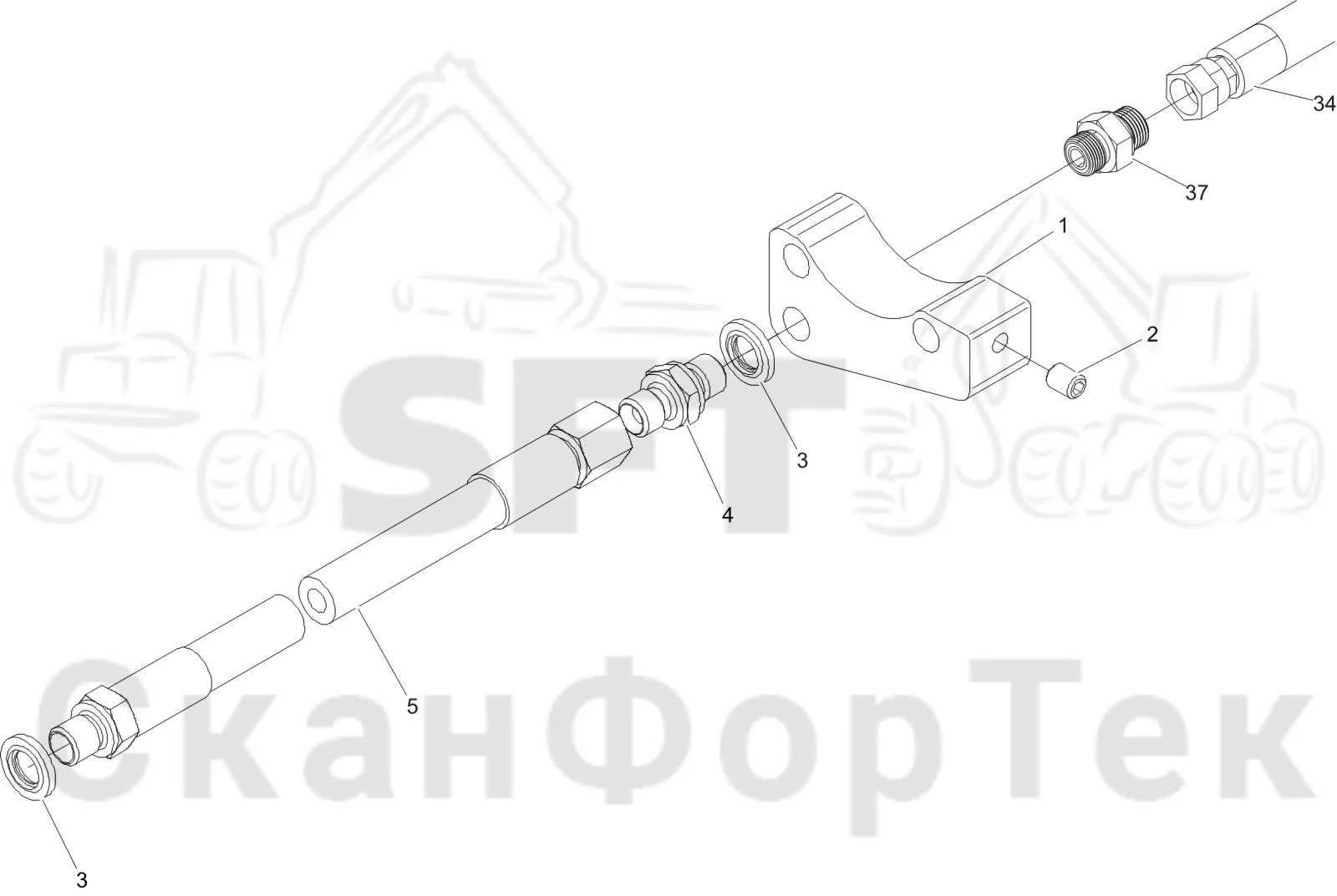 Схема: Оборудование для корчевки пней, соединения 3092017081-