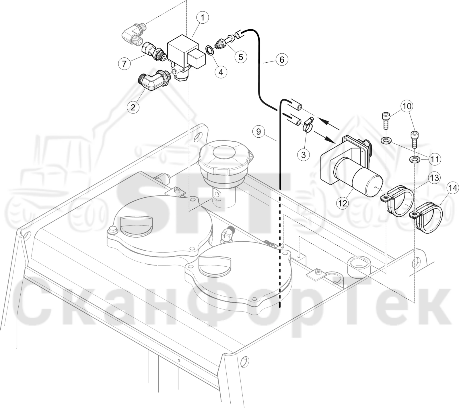Схема: Вакуумный насос