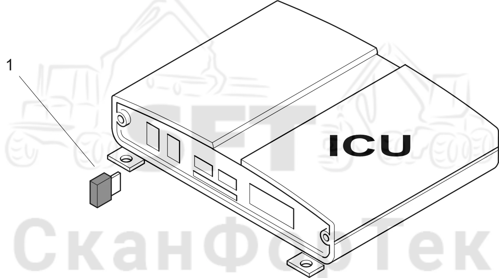 Схема: Электрооборудование MaxiFleet CDMA  -8550011210 · Электронный блок ICU