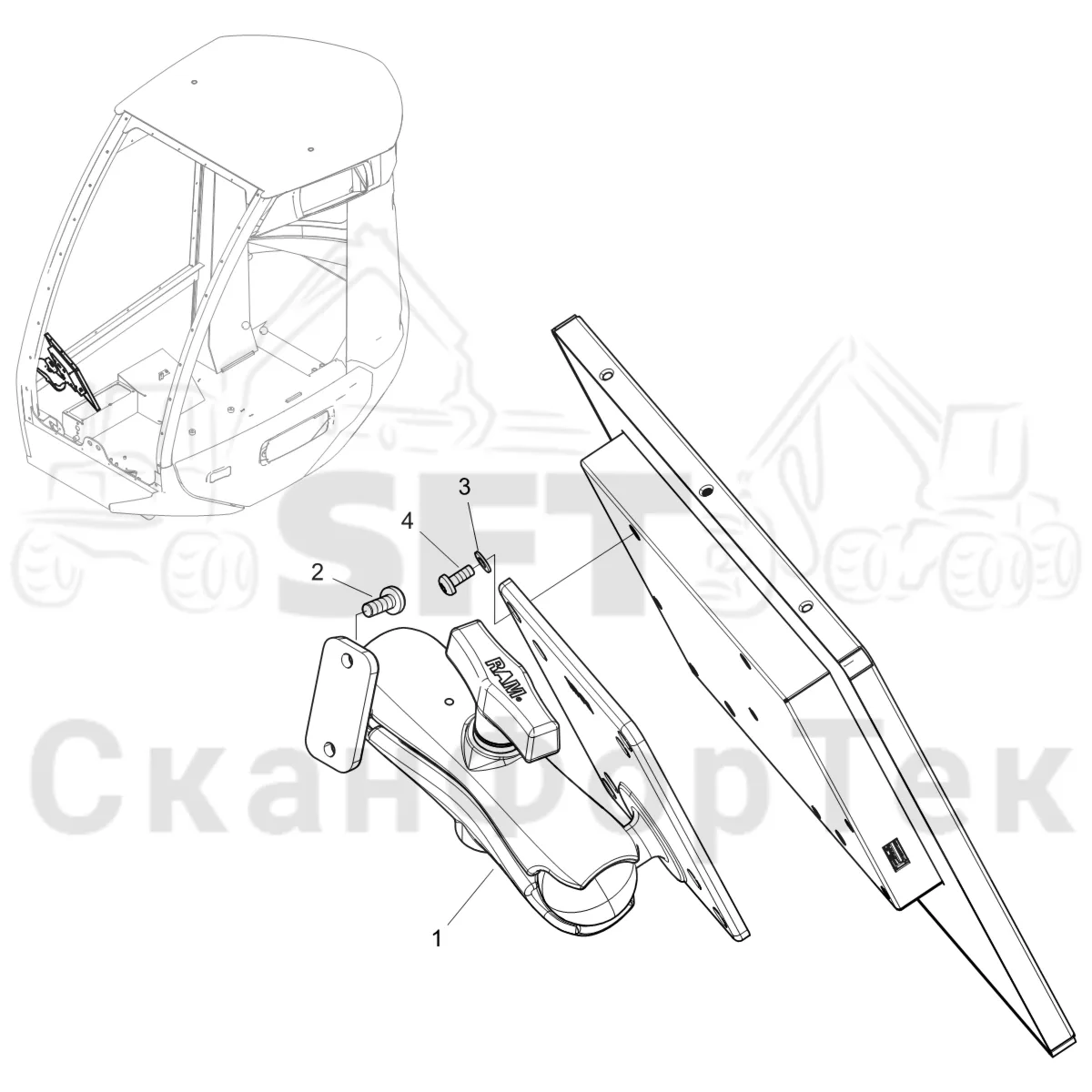 Схема: Mounting display