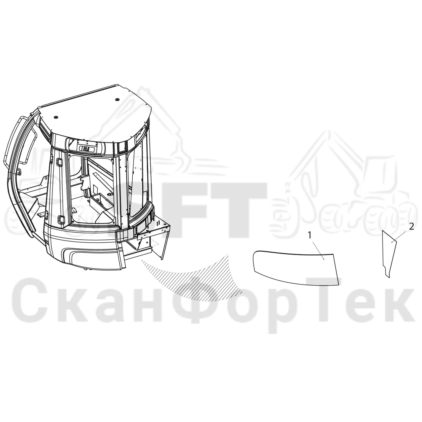 Схема: Бирки кабины