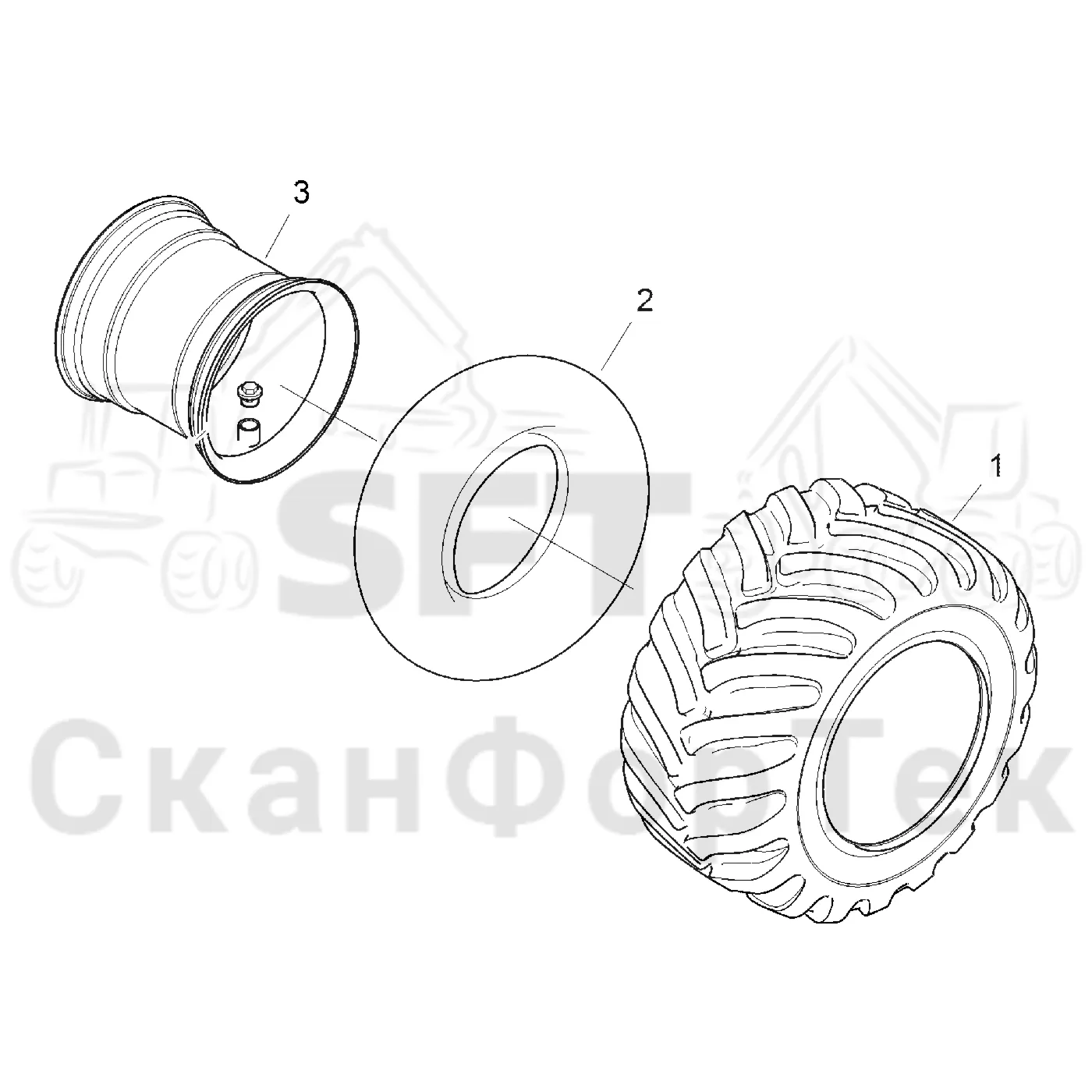 Схема: колесо