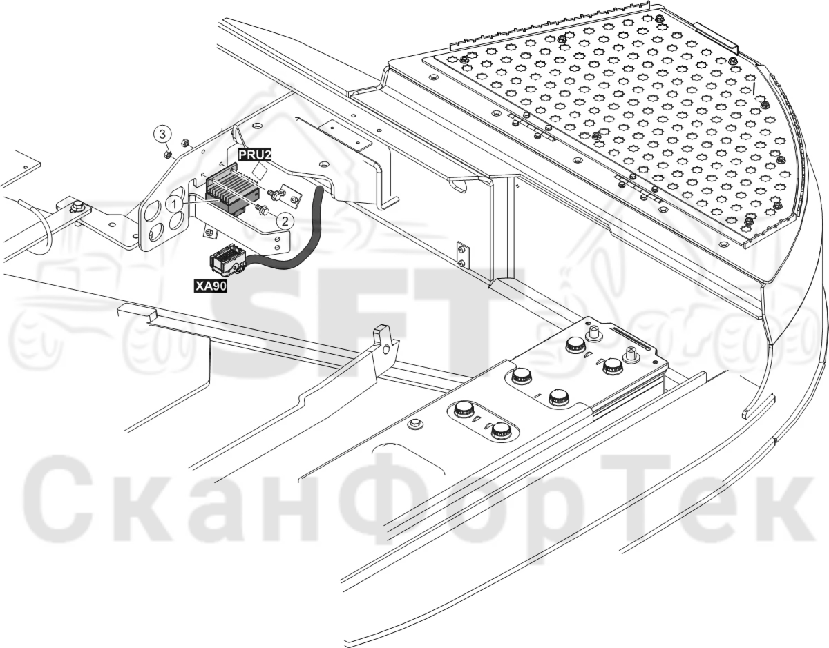 Схема: Топливозаправка электронасосом PRU