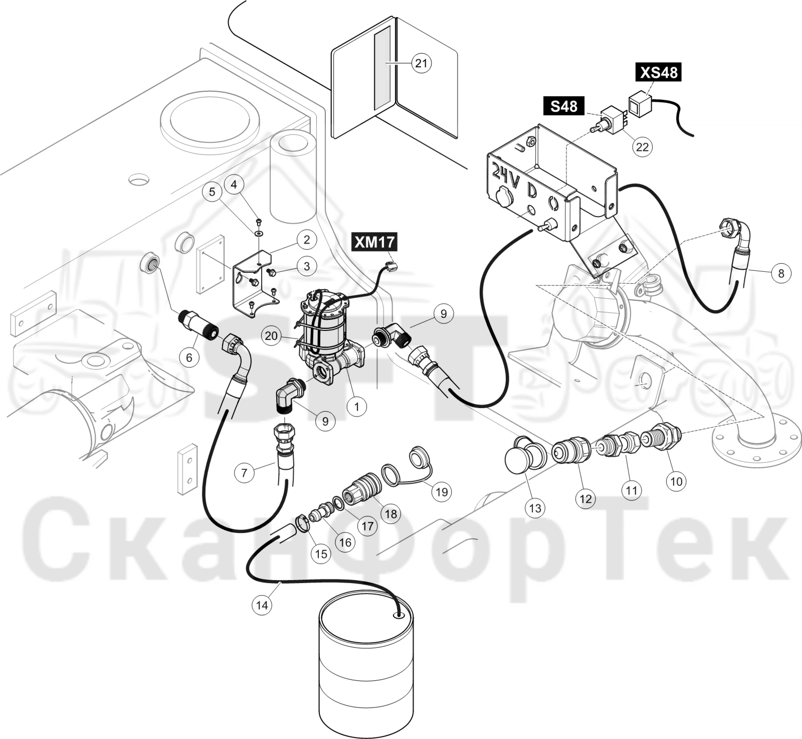 Схема: Топливозаправка электронасосом 9313032901-