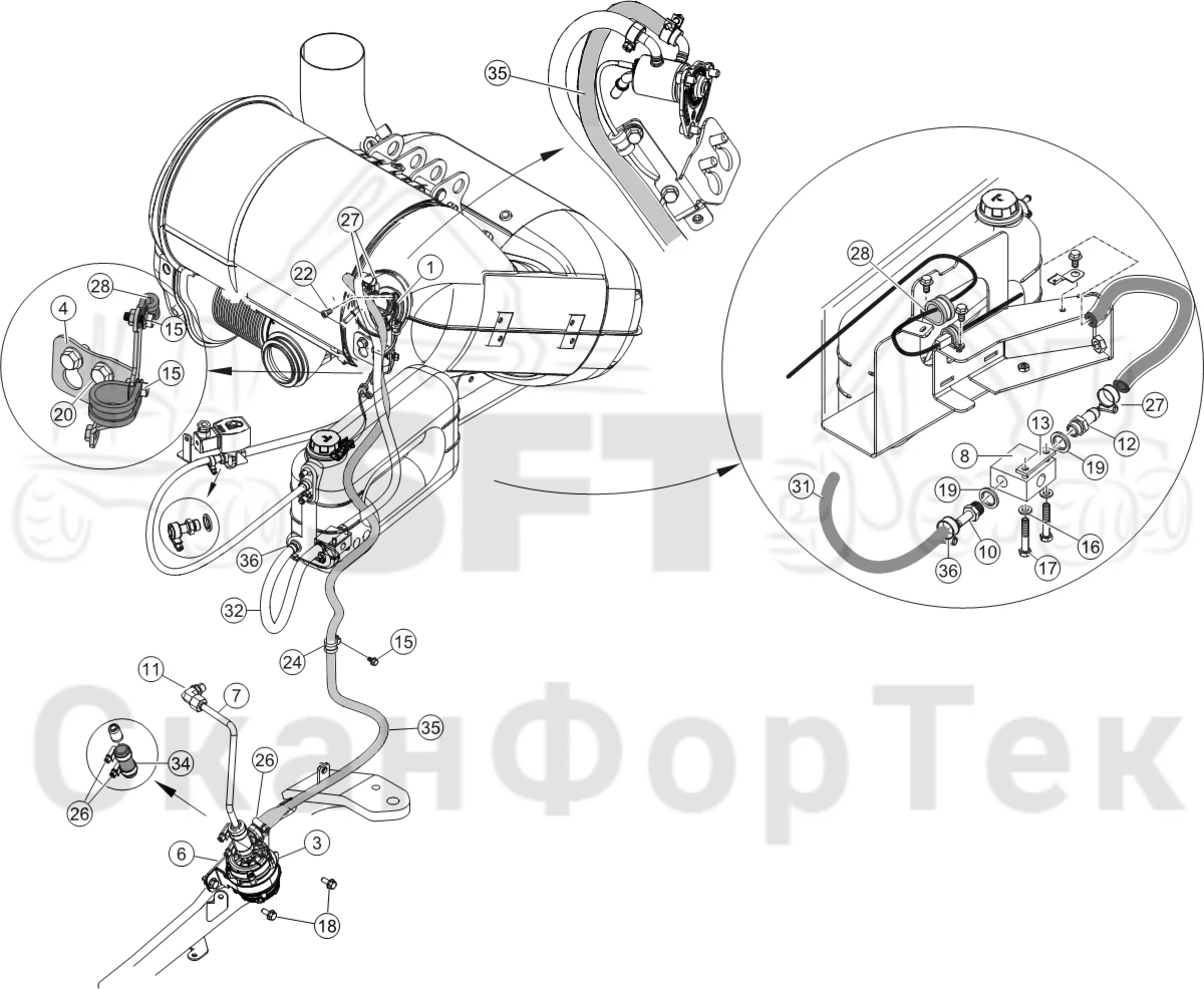 Схема: Обогревание Adblue®/DEF