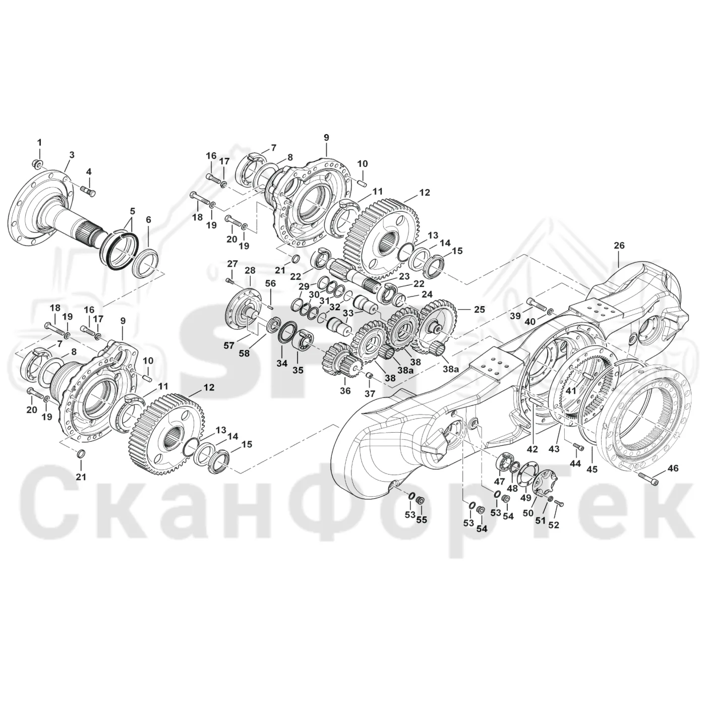 Схема: Bogie casing