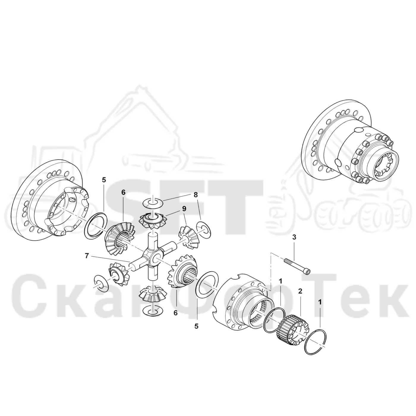 Схема: Differential housing