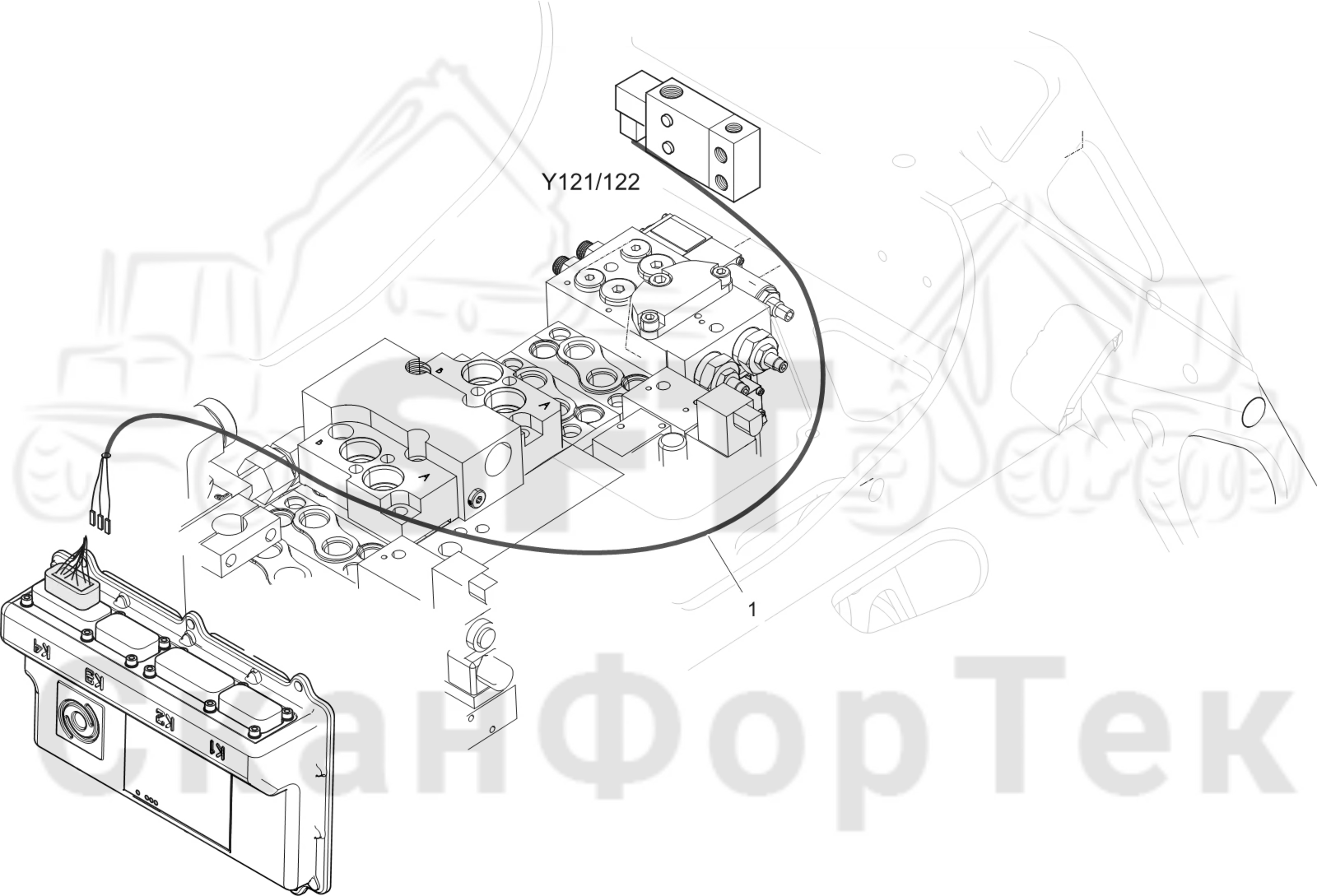 Схема: Электрооборудование цветовой маркировки