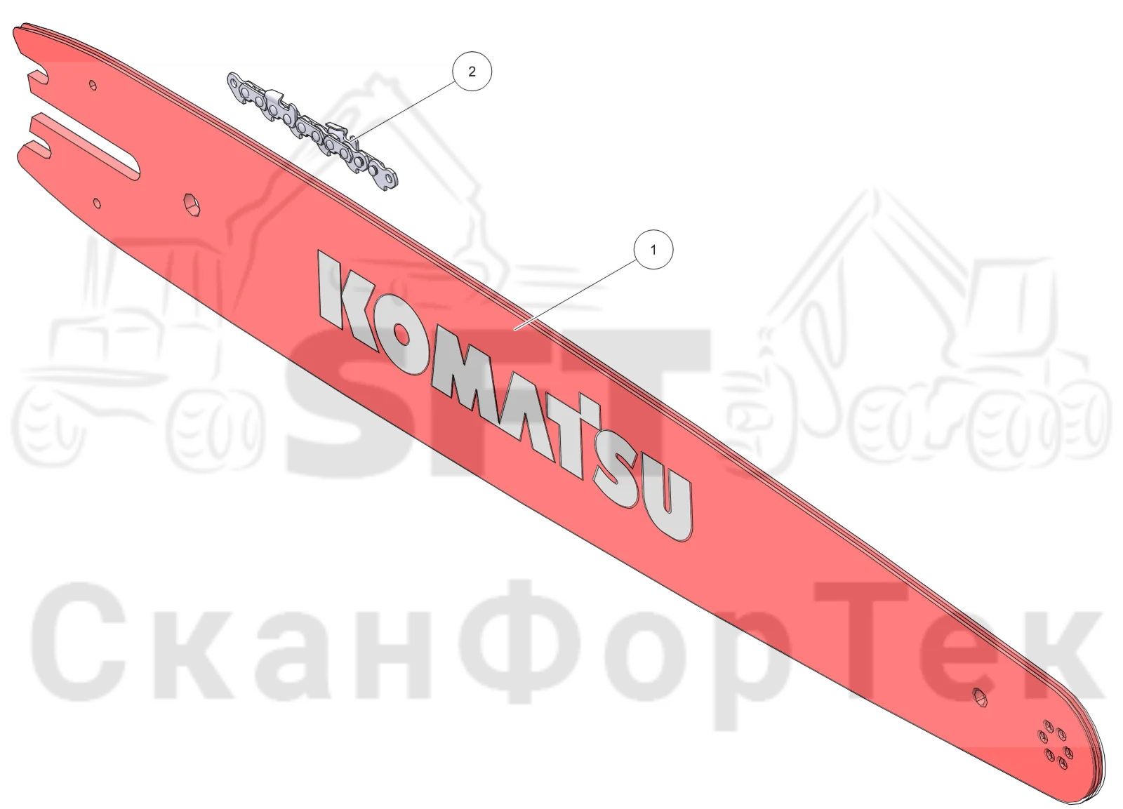Схема: Стержень пилы