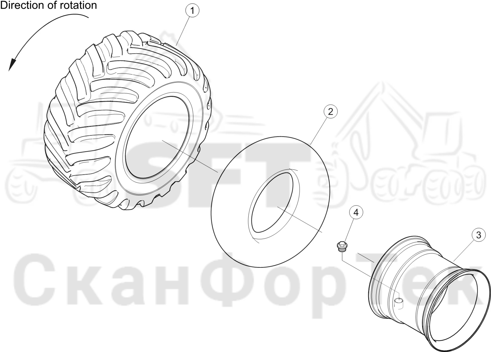 Схема: Nokian 800/40-24,​5 20 FK TRS2 · колесо