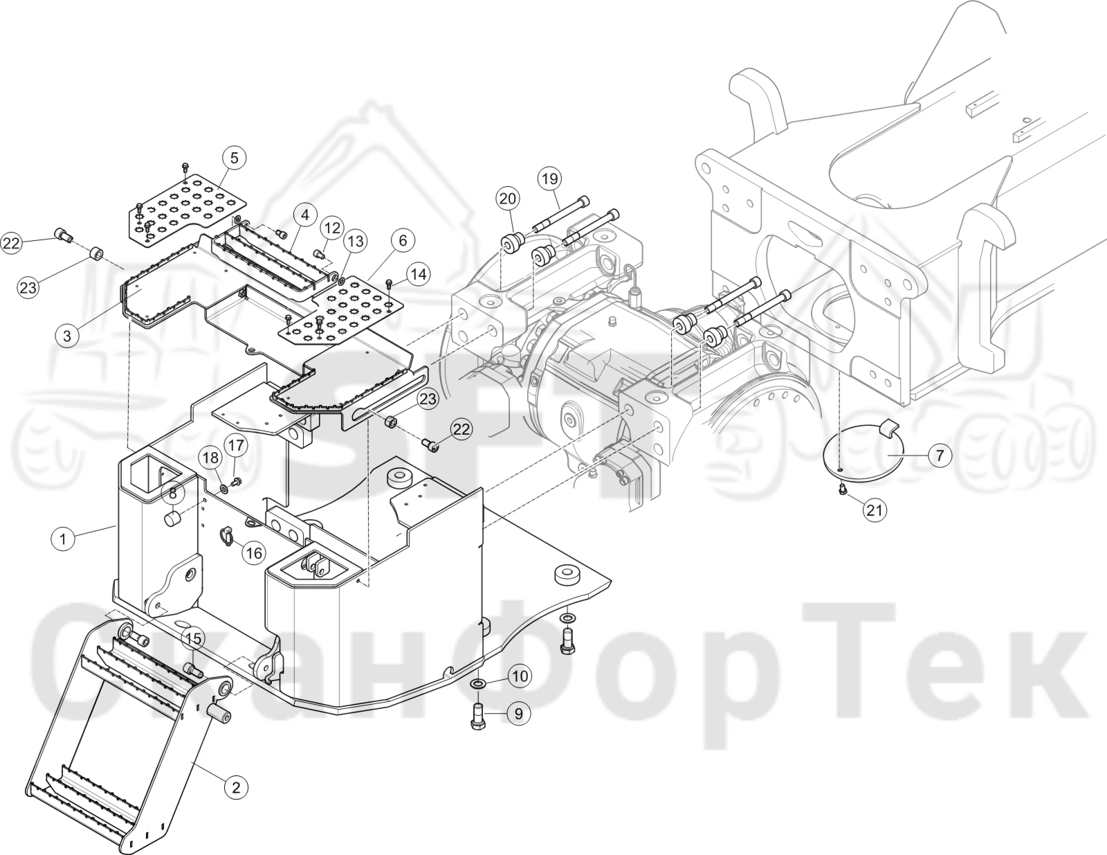 Схема: Передний нижний картер  9013061661-