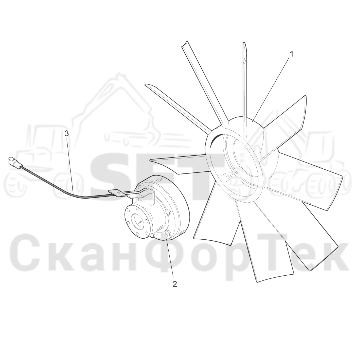 Схема: Fan electric controlled 9011000151-