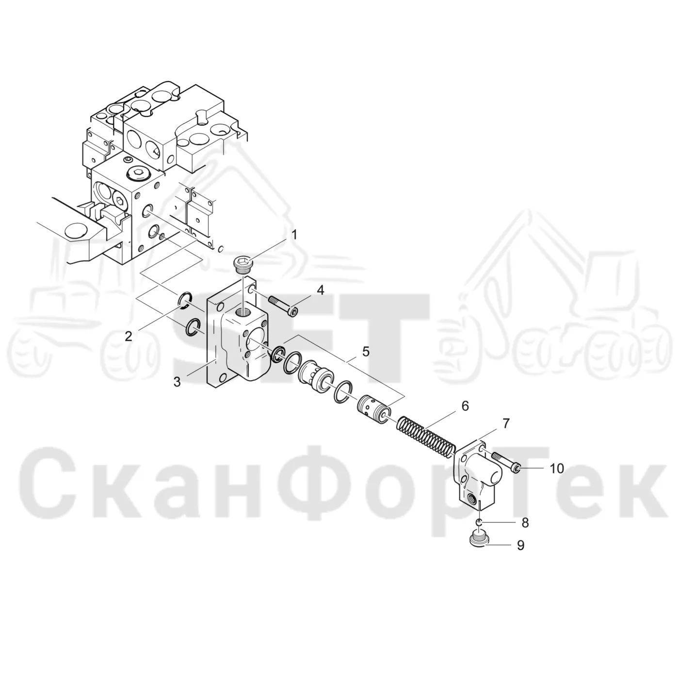 Схема: Вентиль обратного заполнения