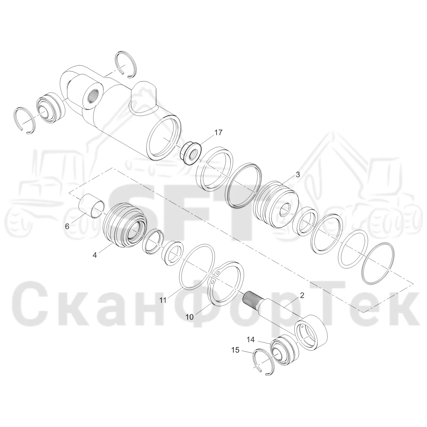 Схема: Запасные части цилиндра