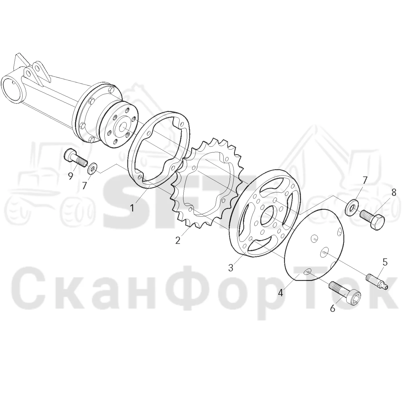 Схема: Мерный ролик 12 mm - 20 Зубья