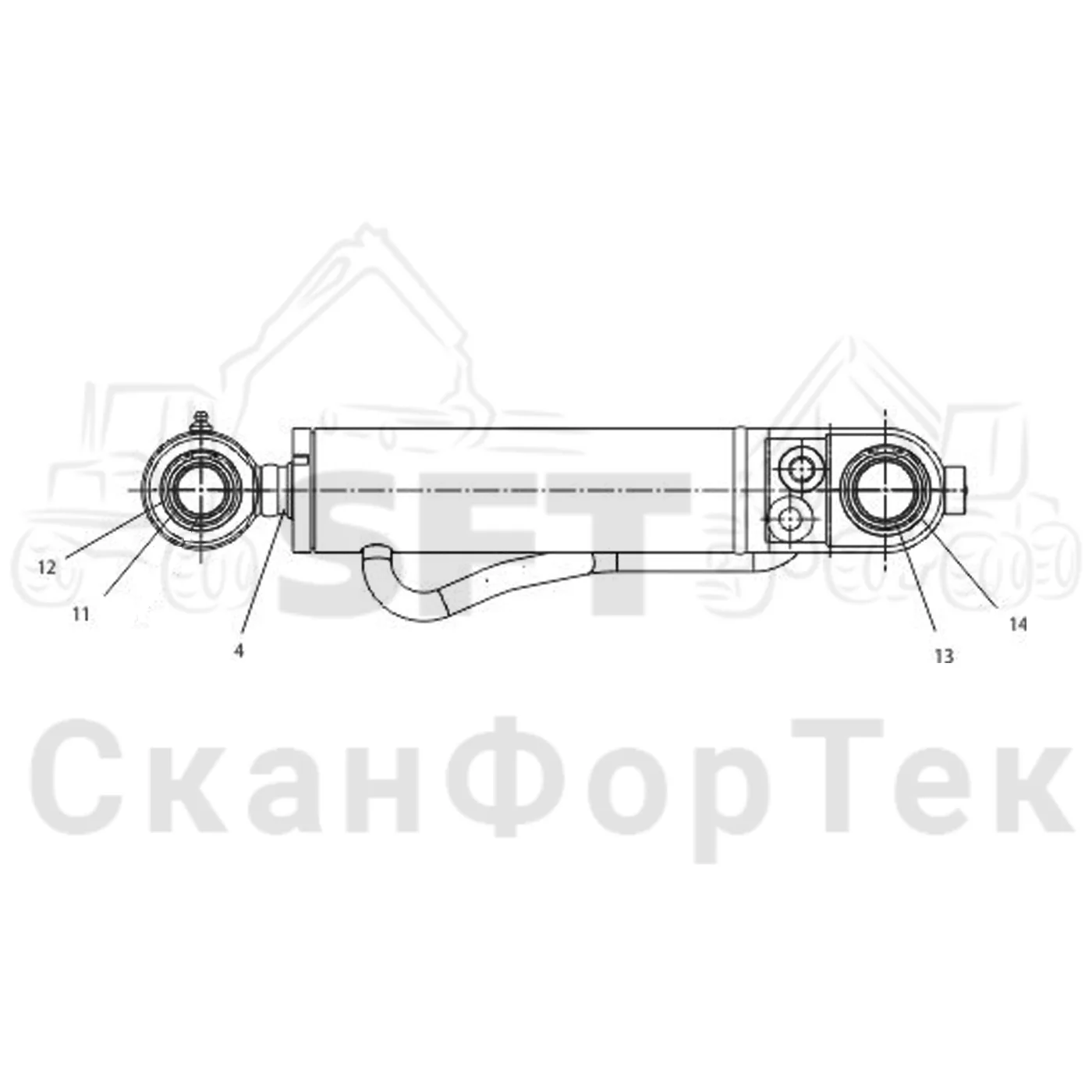 Схема: Гидравлика открывания и закрывания роликов подачи