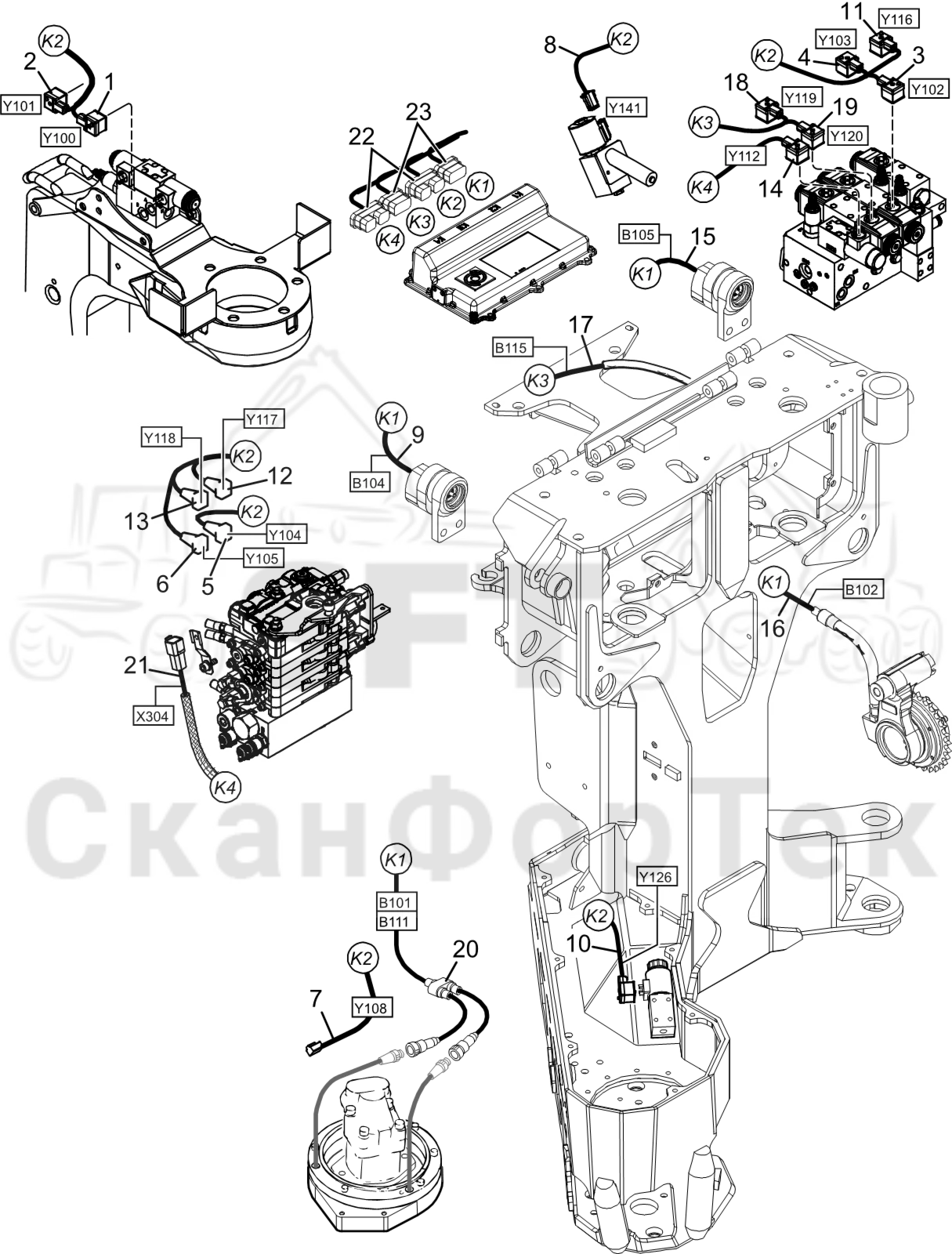 Схема: Комплект электрооборудования 3132019079-