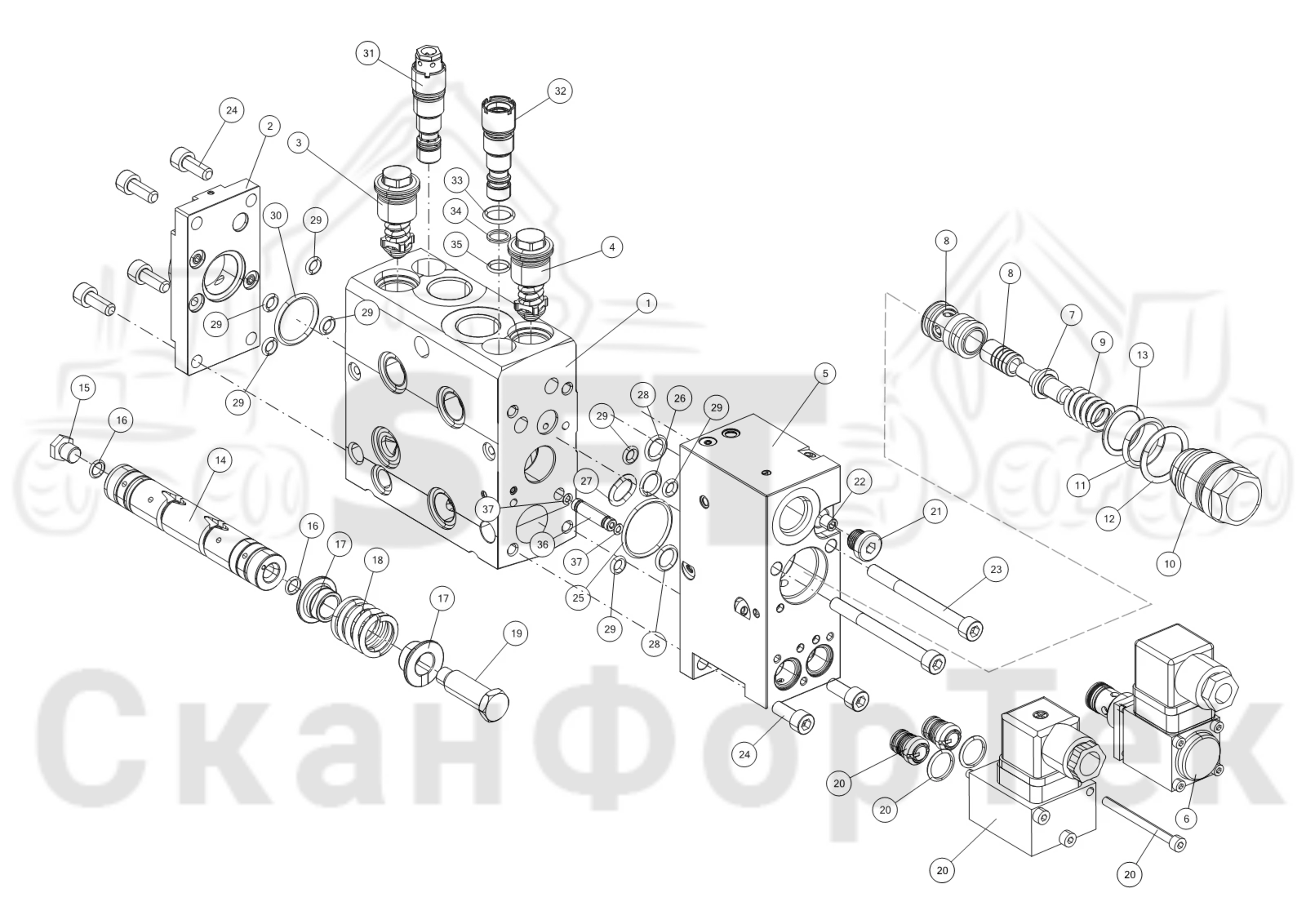 Схема: Клапан,​ кабели открывания/закрывания 1144022844-