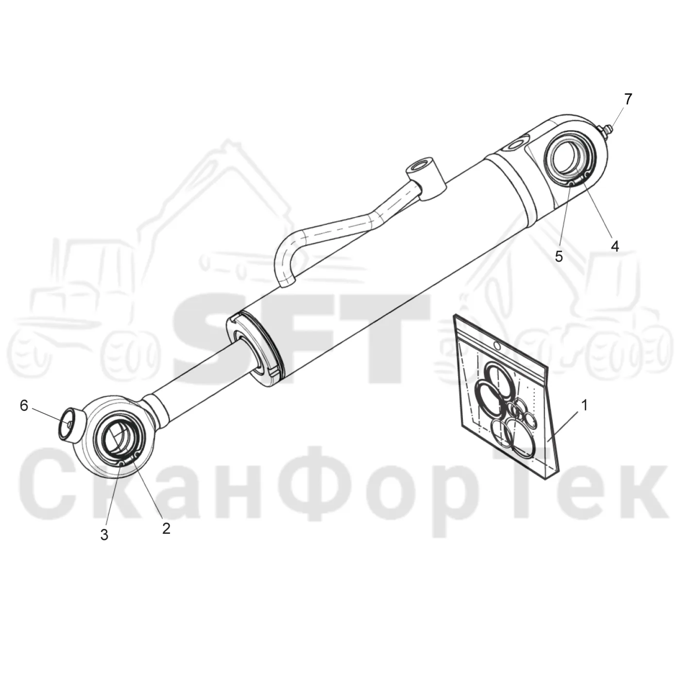 Схема: Передние сучкорезные ножи