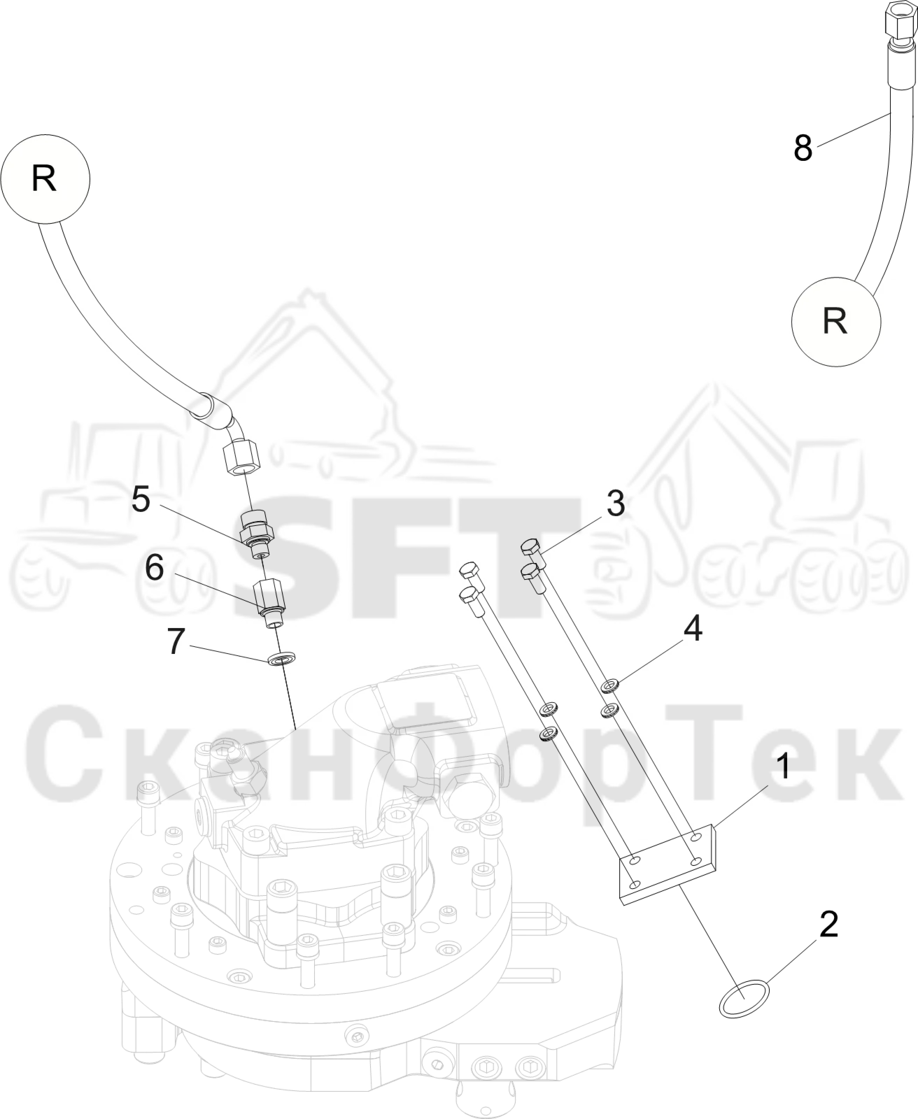 Схема: Смазка цепи,​ смазка · Оборудование для смазки